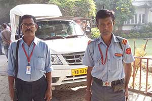security service people of pvs on duty.