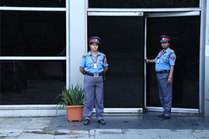 security personnel of pvs on duty.